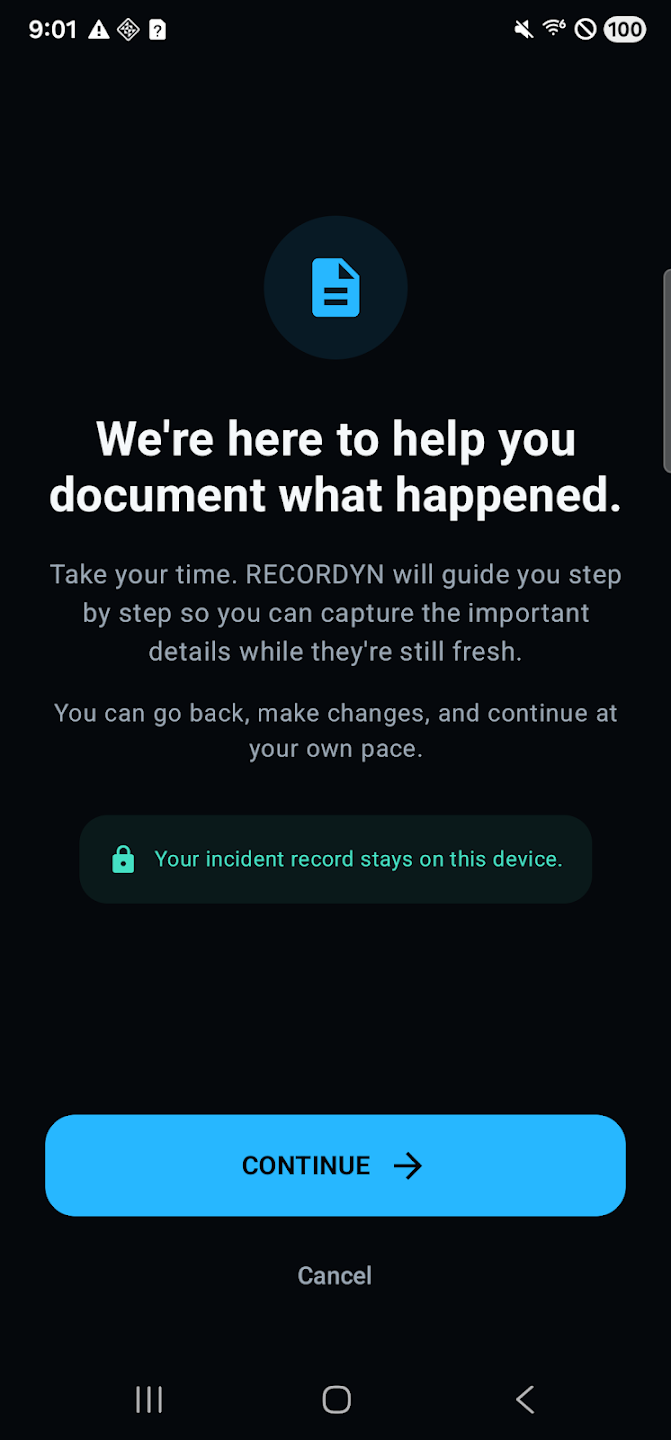 Guided documentation welcome screen